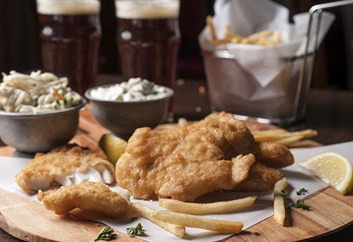 FISH & CHIPS WITH BEER